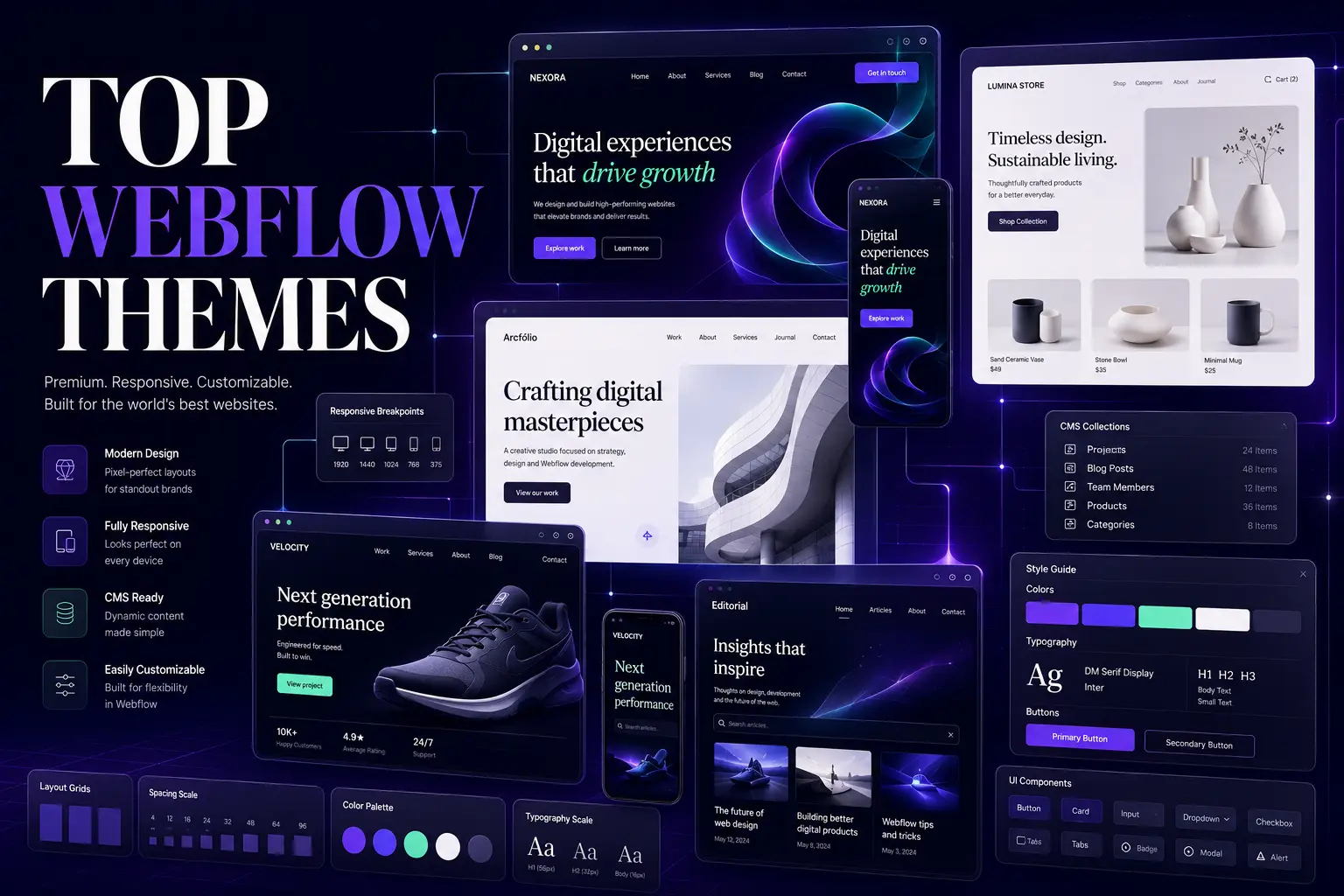 Top Webflow Themes: A Complete Guide to Choosing the Perfect Design