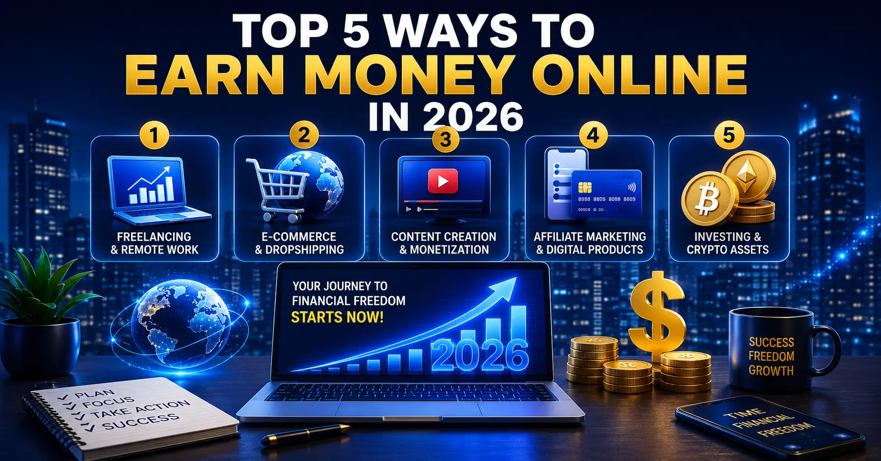 Top 5 Ways for Earning Money Online