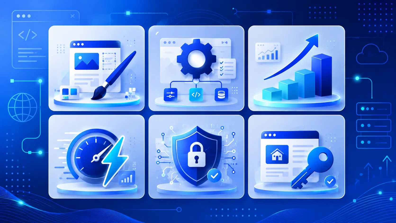 Custom Web Development Key Features | Webtricker Key features of custom web development including unique design, scalability, and security